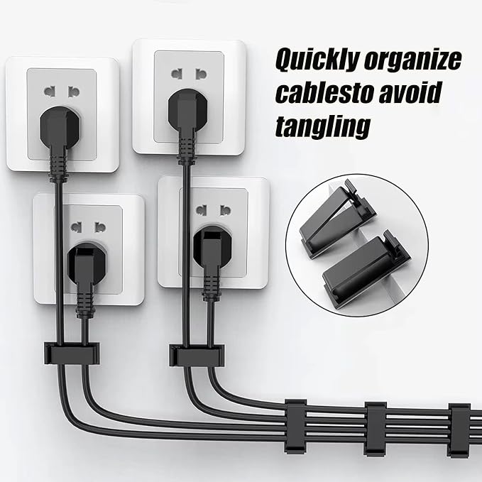 Adhesive Cable Clips Holder, Outdoor Light Clips, Sturdy Nylon Cord Wall - Image 3