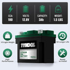 YTX7L-BS-STD 2X Cranking Amps, Lithium Iron Phosphate Motorcycle Battery - Image 5