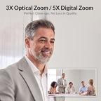 4K Conference Room Camera System, AI Auto-Tracking PTZ Camera 3x Optical/5x - Image 4