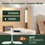 Saker Dual 5ft Flat Extension Cord - Image 3