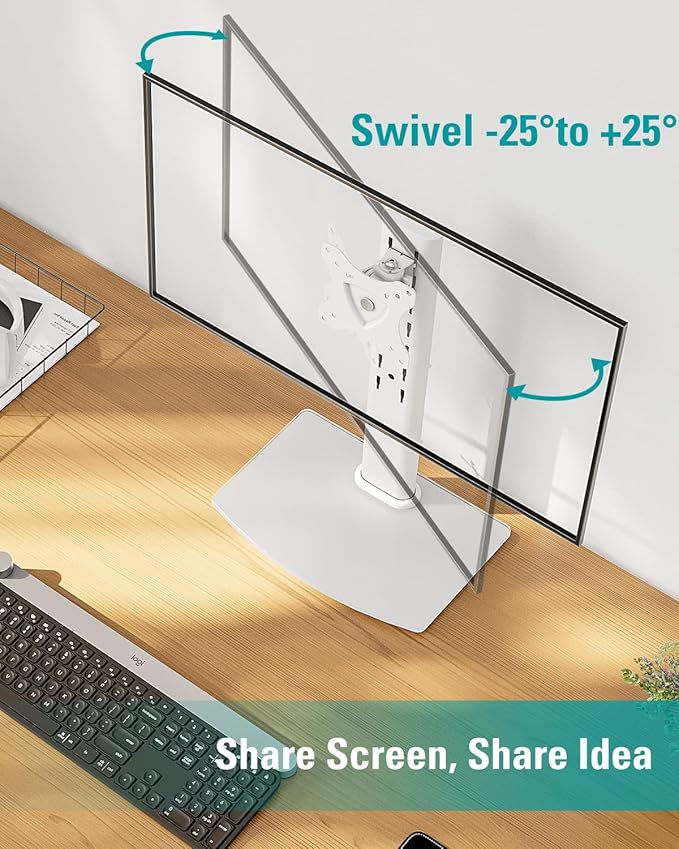 MOUNT PRO Single Monitor Stand Fits Max 32 inch Screen, Free-Standing Computer - Image 4
