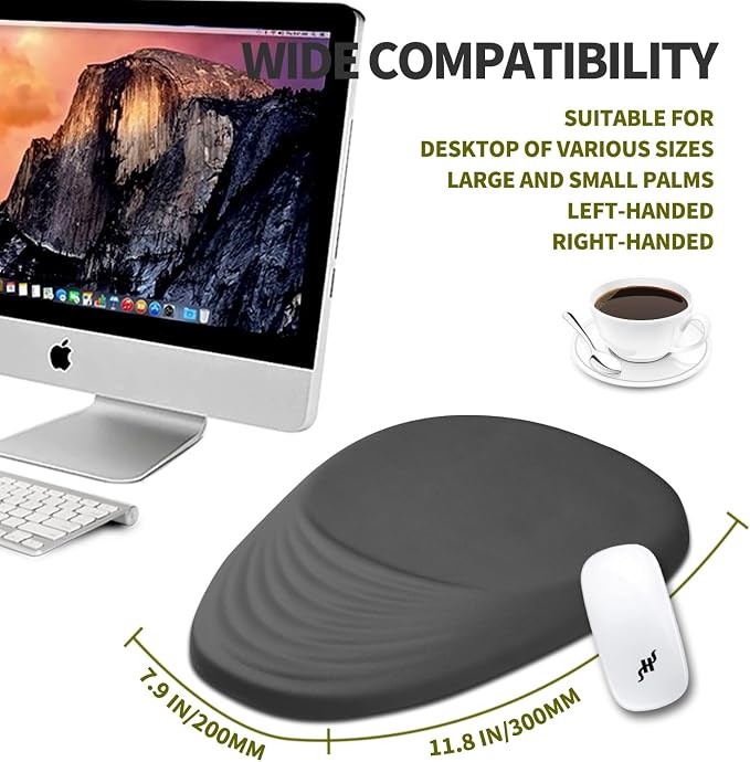 Hokafenle Ergonomic Mouse Pad Wrist Support, Terraced Slope Carpal Tunnel Wrist - Image 4