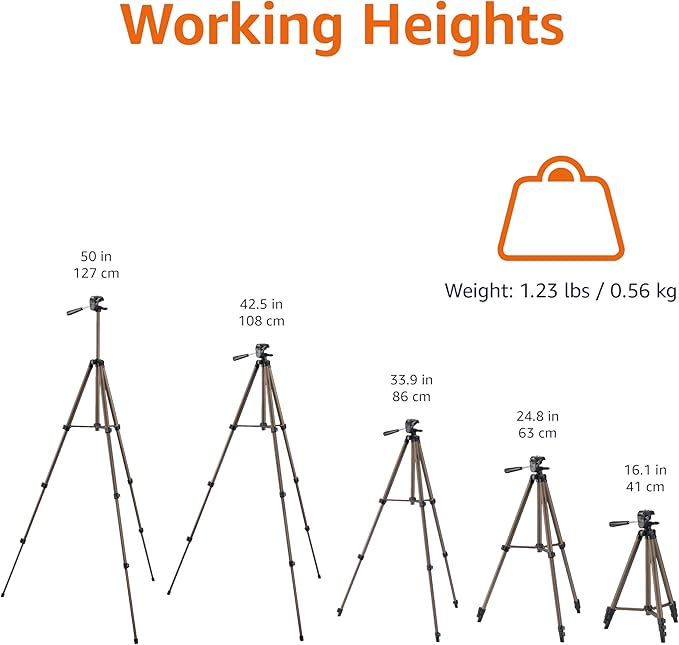 Amazon Basics 50-inch Lightweight Portable Camera Mount Tripod Stand - Image 4