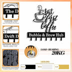 Personalized Coffee Key Holder Wall Mount, Custom Metal Key Rack Key Holder - Image 5