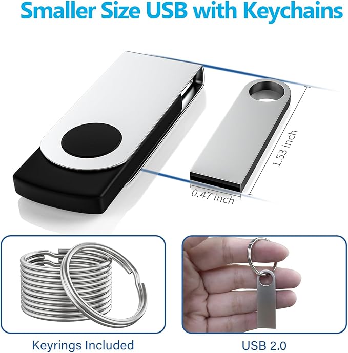 ABLAZE 4GB Flash Drive 10 Pack, Metal USB 2.0 Thumb Drives - Image 5