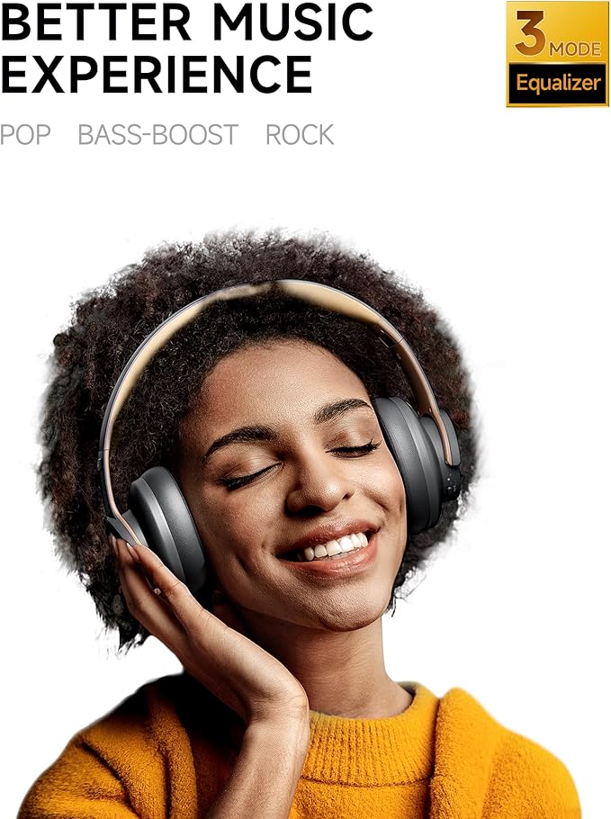 Picun B8 Bluetooth Headphones, 120H Playtime Headphones Wireless Bluetooth - Image 5