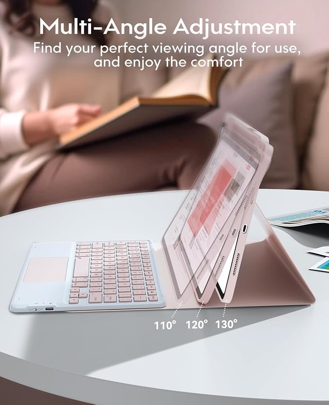 GreenLaw Keyboard Case for iPad Air 11-inch 2025/2024 & Air 4th/5th Gen & iPad - Image 7