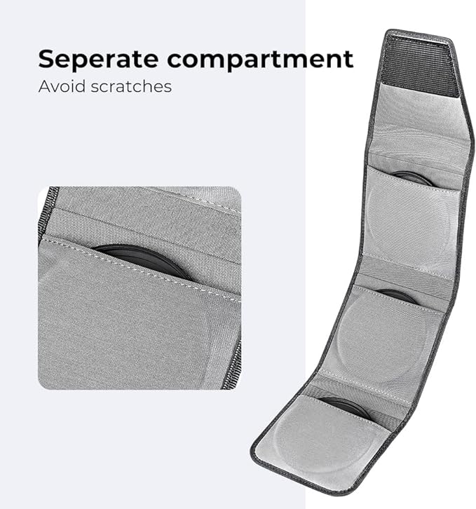 K&F Concept Optics Lens Filter Case, Holds 3 Filters Up to 62mm, Water & Dust - Image 3