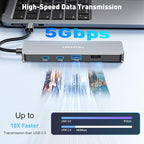9-in-1 USB C Hub, 4K60Hz HDMI Multiport Adapter - Image 6
