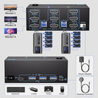KVM Switch 3 Monitors 2 Computers 8K@60Hz/4K@120Hz, HDMI KVM Switches - Image 3