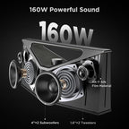 BUGANI Bluetooth Speaker Loud 160W, Waterproof Large Bluetooth Speaker - Image 4