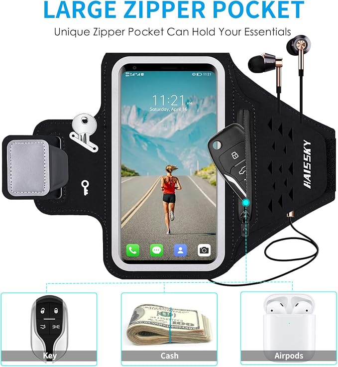 Running Armband with Earphone Bag Cell Phone Armband - Image 2