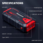 Povasee Jump Starter 5000A Car Jumper Starter, Model A30 12V Jump Box - Image 7