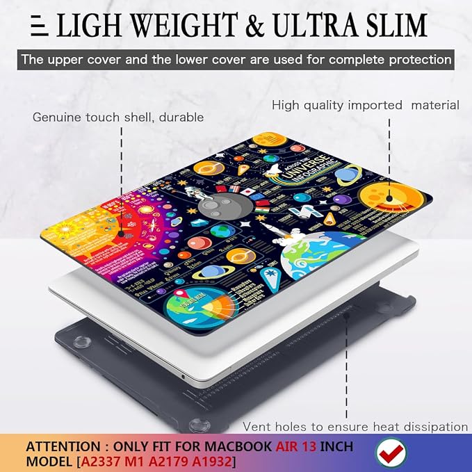 CISSOOK Compatible with MacBook Air 13 inch Case 2021 2020 2019 2018 Release - Image 4