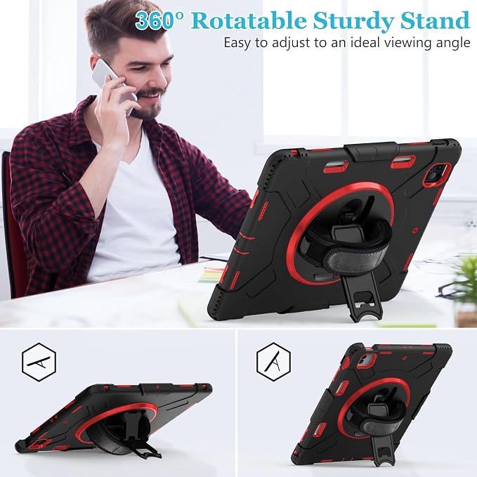 Case for iPad Pro 12.9 2022/2021/ 2020/2018: Cover for iPad Pro 12.9 6th/ 5th/ - Image 3