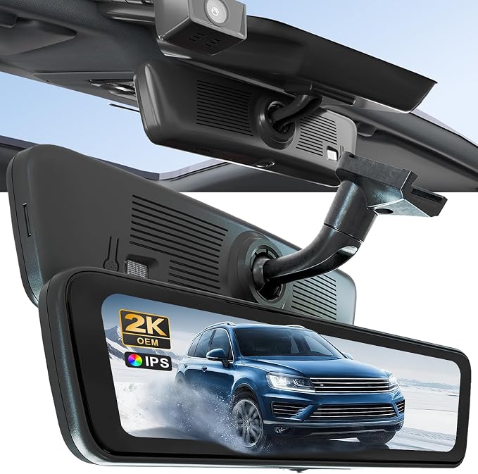 8.2″ OEM Rear View Mirror Camera, Dash Cam, Detached Front Lens, IPS Screen by Sinjet