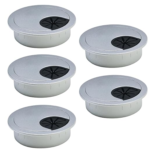 5 Pcs Desk Grommet 3-1/8" / 80 mm, Desk Cord Hole Cover, Cable Grommet ABS by EASYEAH