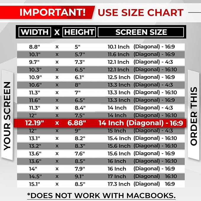 Magnetic Laptop Privacy Screen 14 Inch 16:9 - Image 4