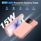 GIN FOXI Battery Case for iPhone 17, Charging Case Charger 8500mAh Ultra-Slim - Image 3