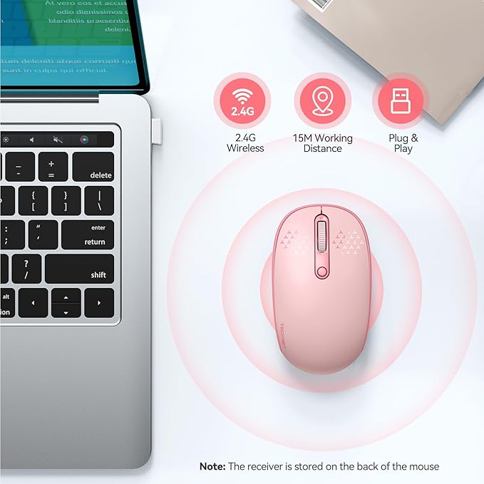 TECKNET Wireless Mouse, 2.4G Quiet Computer Mouse - Image 2