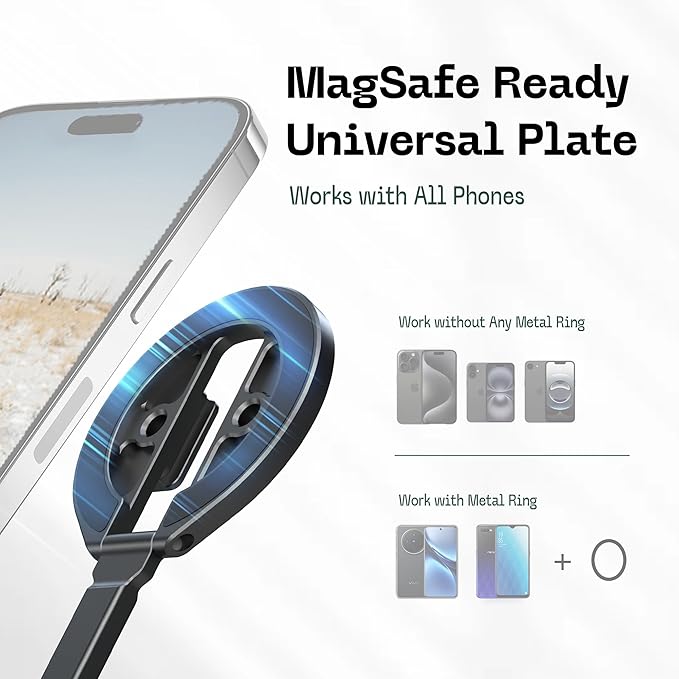 FANAUE MS-06 Magnetic Cold Shoe Mount | 360° Rotatable & Foldable | Aluminum - Image 5