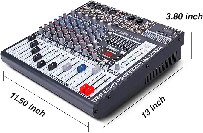 Boytone Dj Mixers 8 Channel Audio Mixer Sound Board - Image 4