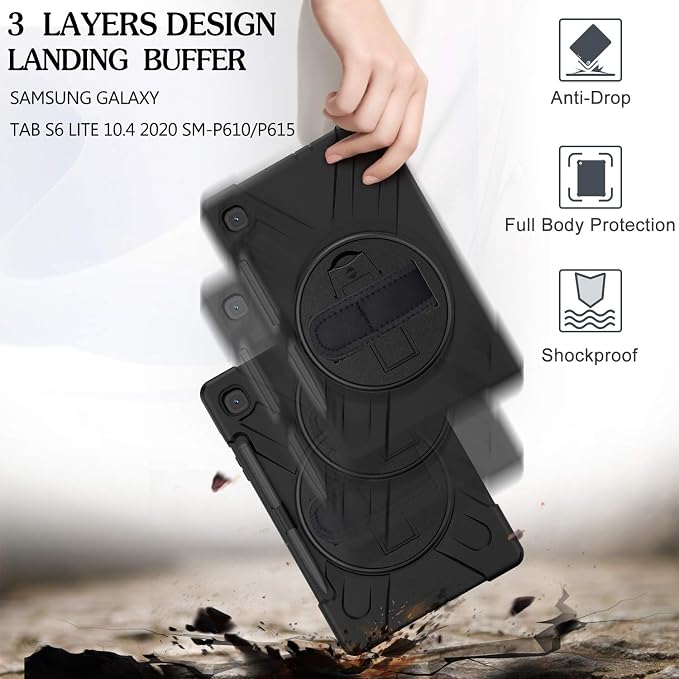 BRAECN for Samsung Galaxy Tab S6 lite Case 10.4 inch 2024/2022, Rugged - Image 6