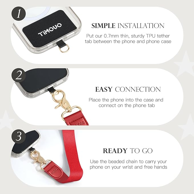 TiMOVO Phone Lanyard Crossbody Wrist Strap, Adjustable Anti-Theft Strap - Image 5