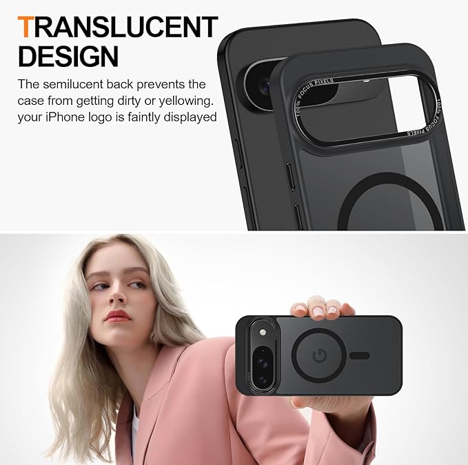 Magnetic for Google Pixel 10/Pixel 10 Pro Case, Shockproof Slim Translucent - Image 4