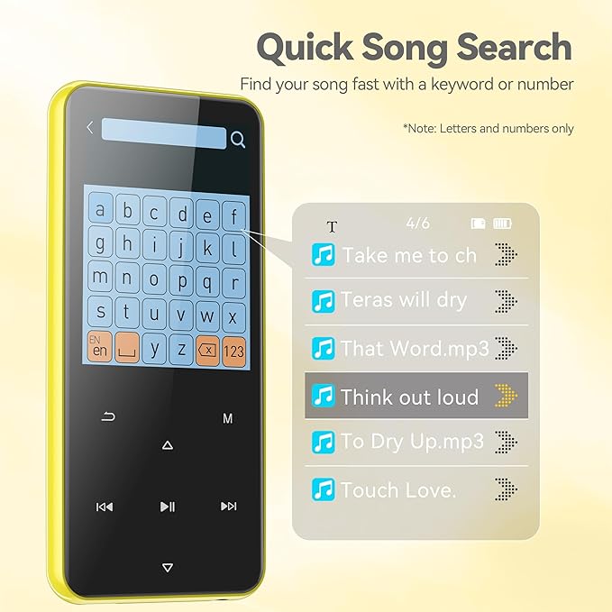 AGPTEK 64GB MP3 Player with Bluetooth, M3 2.4 inch Music Player with Speaker - Image 9
