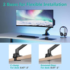 WALI Ultrawide Monitor Arm for 17 to 49 Inch Heavy Duty Curved Screens - Image 8