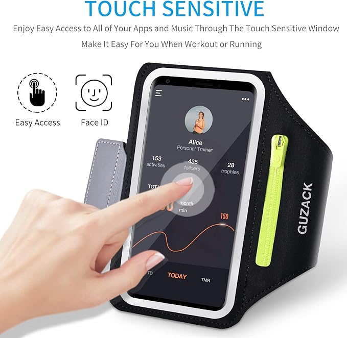 GUZACK Running Armband for iPhone 16 Pro 15 14 13 12 11 Pro Max/Plus/XR/XS - Image 4