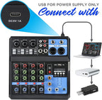 Dj Mixers 5 Channel Audio Mixer Sound Board - Image 2