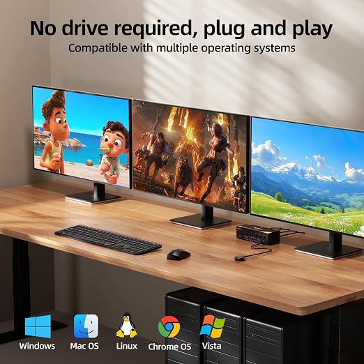 KVM Switch 3 Monitors 3 Computers 8K@60Hz/4K@120Hz, HDMI DP KVM Switches - Image 6