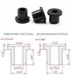 20 pcs 7/16" Drill Hole，1/4" ID Black Silicone Top hat Rubber Grommets - Image 2
