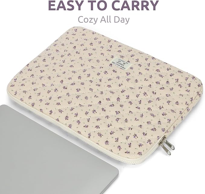 Puffy Laptop Sleeve 13-15.6 Inch Cute Quilted Laptop Protective Case Padded - Image 5