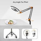 LUXSURE Ring Light Tripod for iPhone, Overhead Camera Mount - Image 5