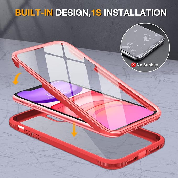 Miracase Glass Series for iPhone 11 Case 6.1 inch, Upgraded Full-Body Rugged - Image 2
