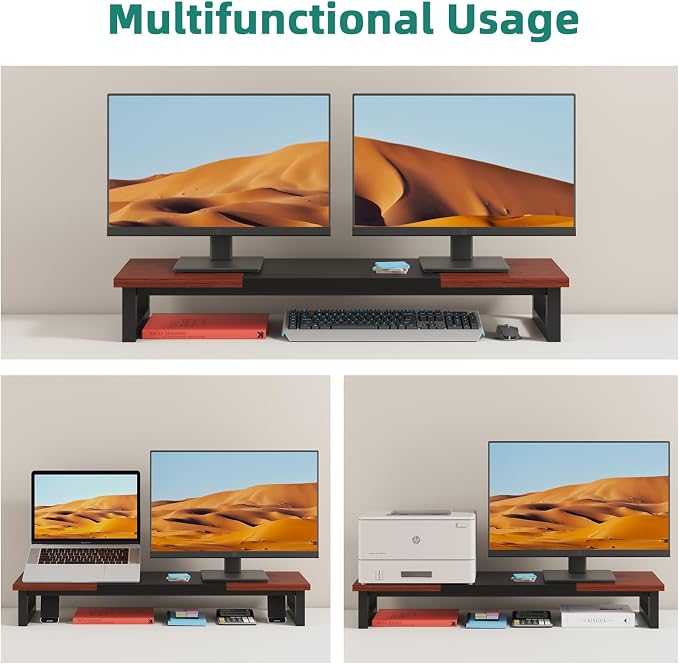 Dual Monitor Stand Riser, 39Inch Large Monitor Stands - Image 6