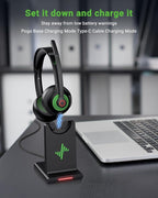 Wireless Headset with AI Noise Cancelling Microphone Bluetooth Headset - Image 2