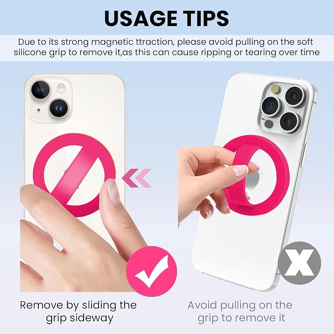 Magnetic Silicone Ring Grip Phone Holder, Loop Grip Phone Holder, Magnetic - Image 6