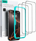 ESR 3 Pack for iPhone 16 Pro Screen Protector, Tempered Glass Film by ESR
