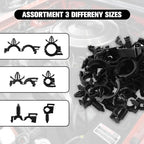 130 Pcs Push Mount Cable Ties Standard Zip Tie Mount Car Wire Loom Routing Clips - Image 4