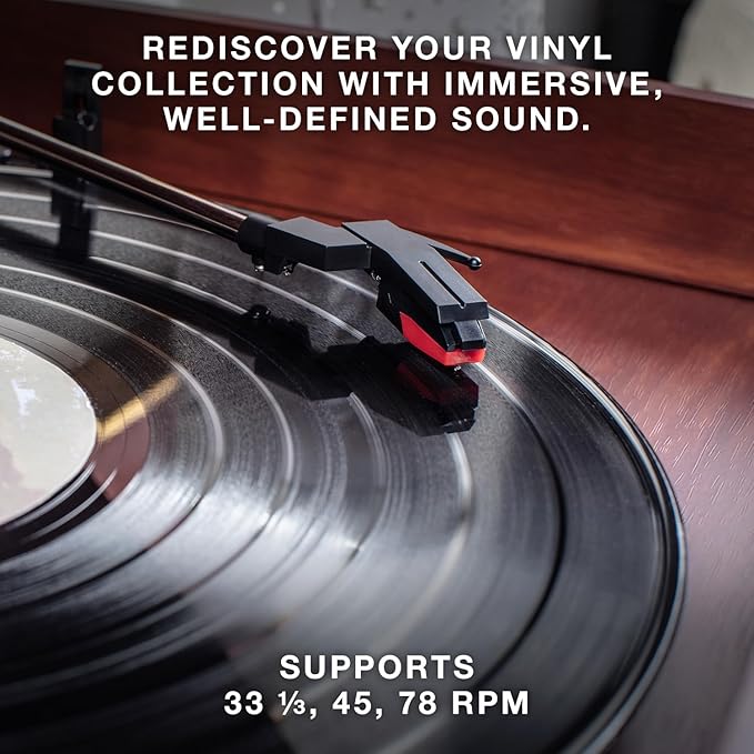 Victrola The Quincy 6-in-1 Bluetooth Record Player & Multimedia Center - Image 4