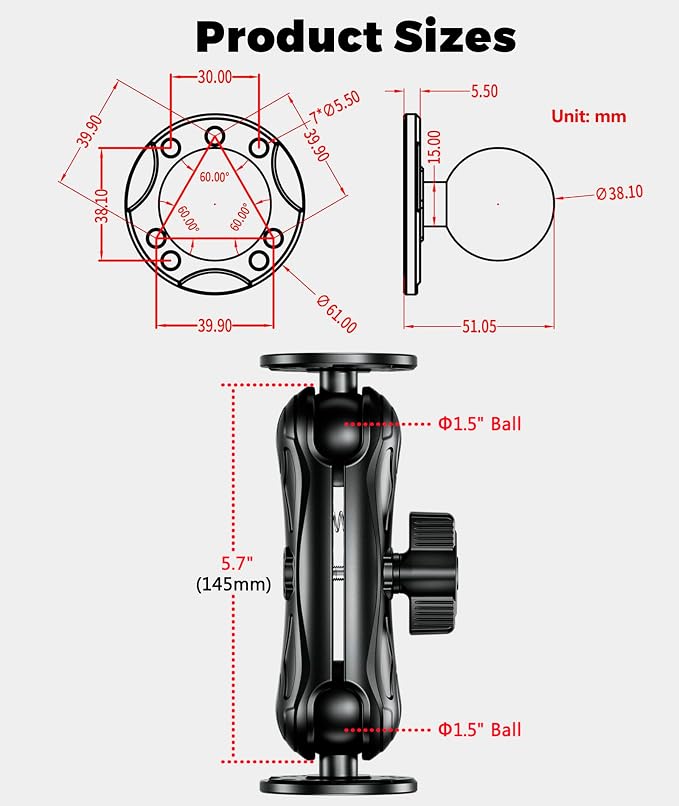 Aluminum Alloy Fish Finder Mount - Image 5