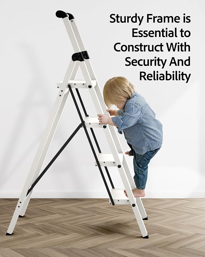 Taranta 4 Step Ladder, Lightweight Aluminum Step Stool - Image 7