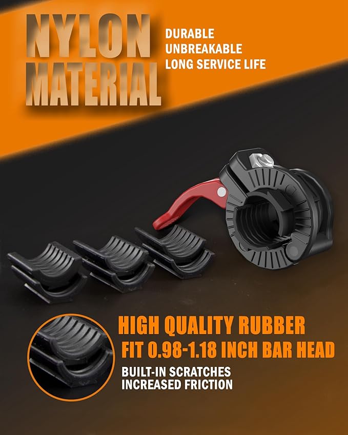 MAXRICH Barbell Clamp 1 inch Multiple Sizes & Adjustable Weight Clips - Image 5