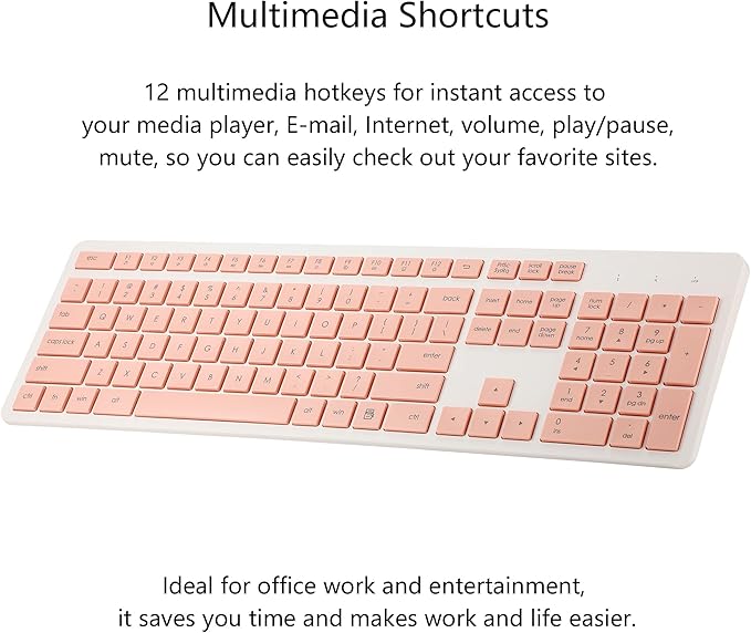 Wireless Keyboard and Mouse Combo, 2.4G Silent Cordless Keyboard Mouse Combo - Image 5