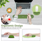 MOSISO Wrist Rest Support for Mouse Pad&Keyboard Set, Circle Curved Ergonomic - Image 3