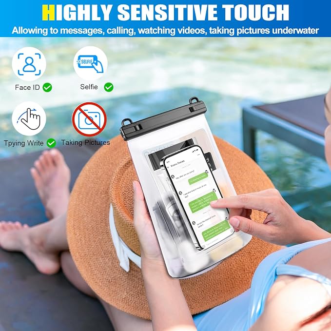 2L Waterproof Phone Pouch for iPhone 16 15 14 11 Pro Max & Galaxy S24 S21 - Image 3
